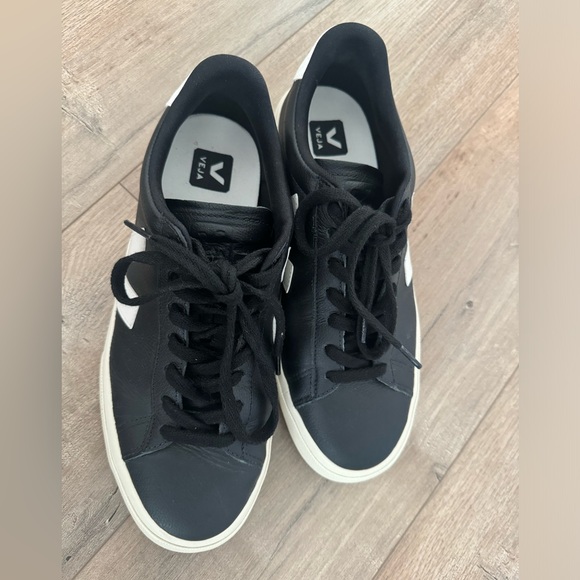 VEJA CAMPO CHROMEFREE LEATHER BLACK WHITE - Picture 4 of 4